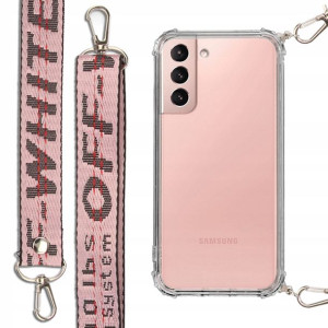 Etui Antishock + Smycz Róż do SAMSUNG S21 5G Case