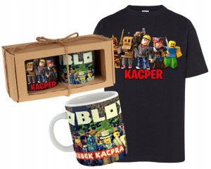 Zestaw Koszulka Kubek Roblox Gra Dla Dziecka Y5