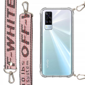 Etui Antishock + Smycz Róż do VIVO Y51 2020 Case