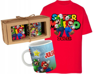 Zestaw Koszulka Kubek Super Mario Bross Dziecka Y5