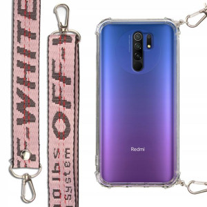 Etui Antishock + Smycz Róż do XIAOMI REDMI 9 Case