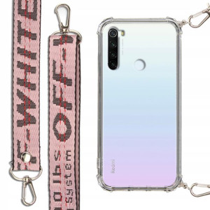 Etui Antishock + Smycz Róż do XIAOMI REDMI NOTE 8T