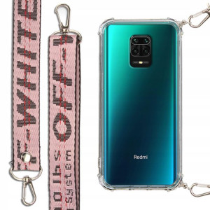 Etui Antishock + Smycz Róż do XIAOMI REDMI NOTE 9S