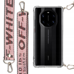 Etui Antishock + Smycz Różowa do HUAWEI MATE 40 RS