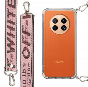 Etui Antishock + Smycz Różowa do HUAWEI MATE 50