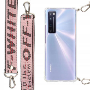 Etui Antishock + Smycz Różowa do HUAWEI NOVA 7 PRO