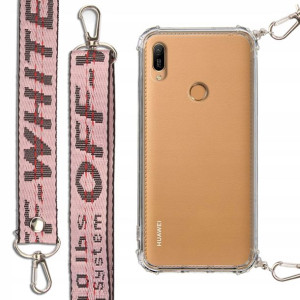 Etui Antishock + Smycz Różowa do HUAWEI Y6S Case