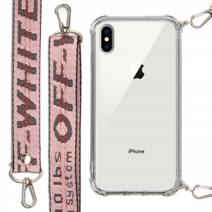 Etui Antishock + Smycz Różowa do IPHONE X/XS Case
