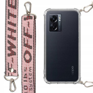 Etui Antishock + Smycz Różowa do OPPO A57 5G