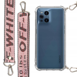 Etui Antishock + Smycz Różowa do OPPO FIND X3 PRO