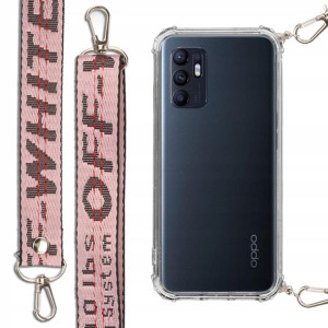Etui Antishock + Smycz Różowa do OPPO RENO 6 Case