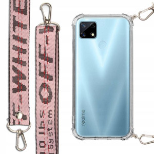Etui Antishock + Smycz Różowa do REALME 7i RMX2193