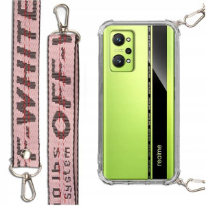 Etui Antishock + Smycz Różowa Do Realme Gt Neo 2