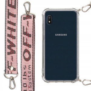 Etui Antishock + Smycz Różowa do SAMSUNG A10e Case