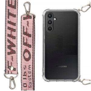 Etui Antishock + Smycz Różowa Do Samsung A34 5g