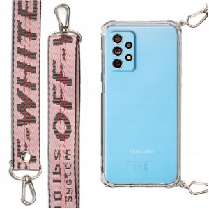 Etui Antishock + Smycz Różowa Do Samsung A73 5g