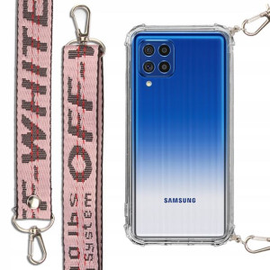Etui Antishock + Smycz Różowa do SAMSUNG M62 Case