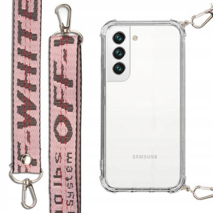 Etui Antishock + Smycz Różowa do SAMSUNG S22 Case