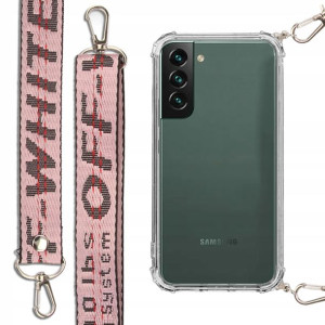 Etui Antishock + Smycz Różowa do SAMSUNG S22 PLUS