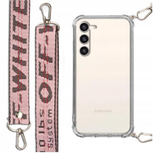 Etui Antishock + Smycz Różowa Do Samsung S23 Plus