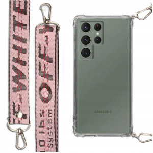 Etui Antishock + Smycz Różowa Do Samsung S23 Ultra