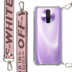 Etui Antishock + Smycz Różowa do XIAOMI REDMI K30