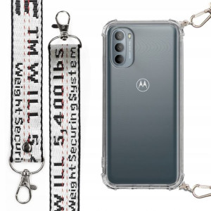 Etui Antishock + Smycz Srebrna Do Motorola G31 4g