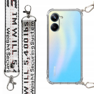 Etui Antishock + Smycz Srebrna do REALME 10 PRO 5G