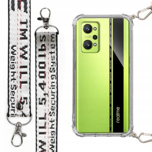 Etui Antishock + Smycz Srebrna Do Realme Gt Neo 2