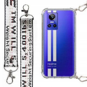 Etui Antishock + Smycz Srebrna Do Realme Gt Neo 3