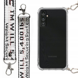 Etui Antishock + Smycz Srebrna Do Samsung A14 5g
