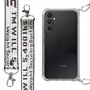 Etui Antishock + Smycz Srebrna Do Samsung A34 5g