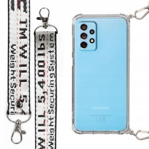 Etui Antishock + Smycz Srebrna Do Samsung A73 5g