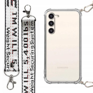 Etui Antishock + Smycz Srebrna Do Samsung S23 Plus
