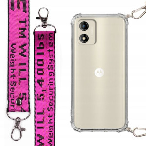 Etui Antishock + Smycz XL Fuksja do MOTOROLA E13