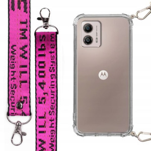 Etui Antishock + Smycz XL Fuksja do MOTOROLA G53