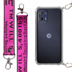 Etui Antishock + Smycz XL Fuksja do MOTOROLA G73
