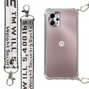 Etui Antishock + Smycz XL Srebrna do MOTOROLA G23