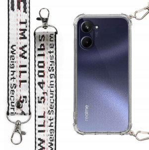 Etui Antishock + Smycz XL Srebrna do REALME 10 4G