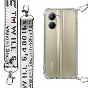 Etui Antishock + Smycz XL Srebrna do REALME C33
