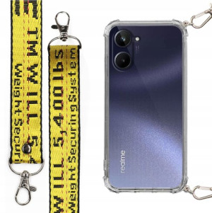 Etui Antishock + Smycz XL Żółta do REALME 10 4G