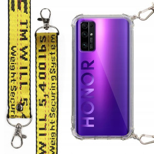 Etui Antishock + Smycz Żółta do HUAWEI HONOR 30