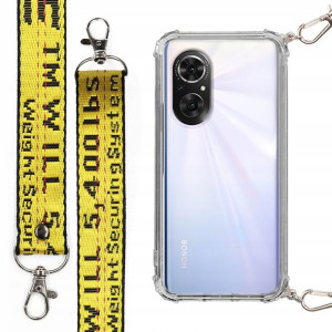 Etui Antishock + Smycz Żółta do HUAWEI HONOR 50SE