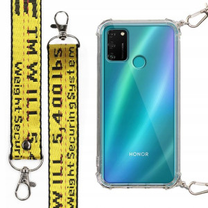 Etui Antishock + Smycz Żółta do HUAWEI HONOR 9A