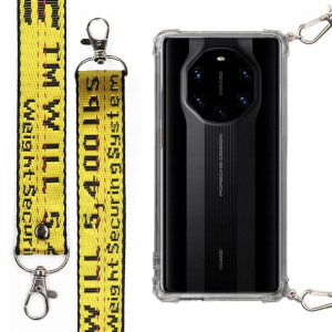 Etui Antishock + Smycz Żółta do HUAWEI MATE 40 RS