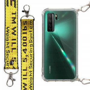Etui Antishock + Smycz Żółta do HUAWEI NOVA 7 SE
