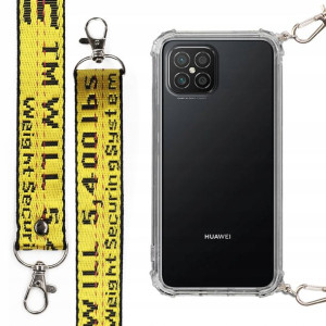 Etui Antishock + Smycz Żółta do HUAWEI NOVA 8 SE