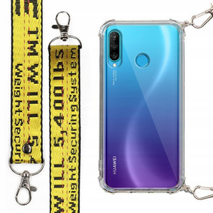 Etui Antishock + Smycz Żółta do HUAWEI P30 LITE