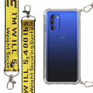 Etui Antishock + Smycz Żółta do MOTOROLA G51 5G