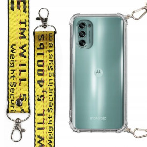 Etui Antishock + Smycz Żółta do MOTOROLA G62 5G